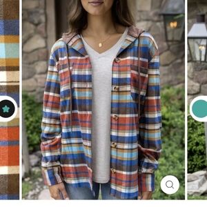 Grace & Lace Multicolor Plaid Utility Jacket